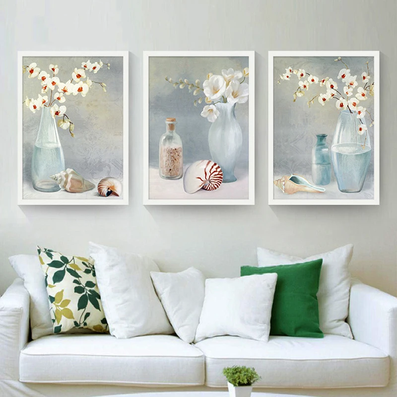 Hd Print Modern Home Decoration Canvas Painting Flower Vase Poster Abstract Minimalist Wall Art Picture For Living Room No Frame | Дом и сад