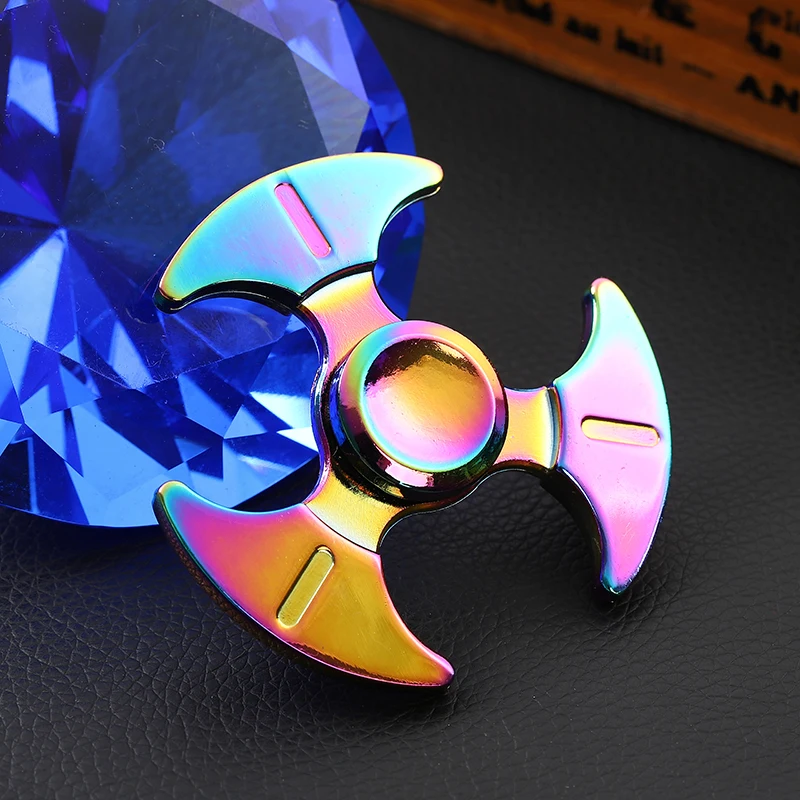 Горячие трехлистные красочные топоры Fidget Spinner ножи продвижение ручной Спиннер
