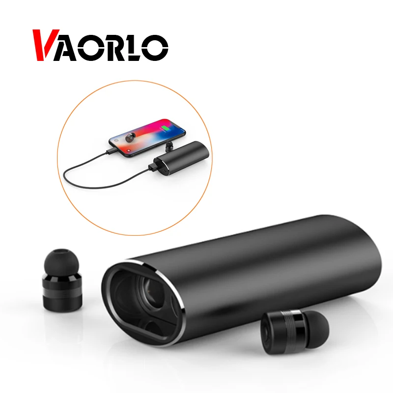 

VAORLO Bluetooth Earphones TWS Wireless Earbuds Stereo Music Headset With Microphone Handsfree Charging Box Power Bank For Phone
