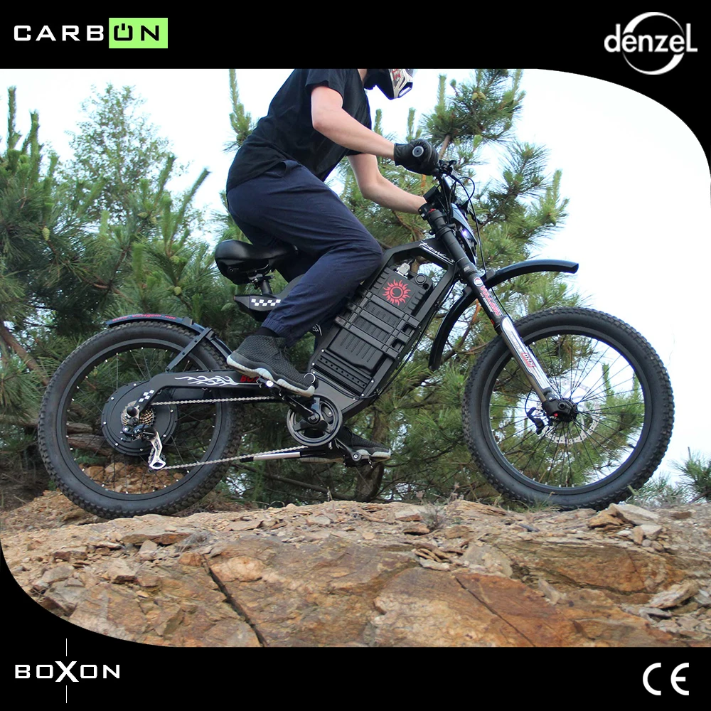 Clearance Electric motorcycles Carbon fiber   electric mountain bike 60v lithium battery  rear 2000w motor drive LCD smart electric ebiike 2