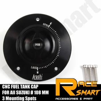 

Motorcycle CNC Fuel Gas CAPS Tank Cap tanks Cover With Rapid Locking For All SUZUKI 108mm and 3 Mounting Spots gsxr 600 700 1300
