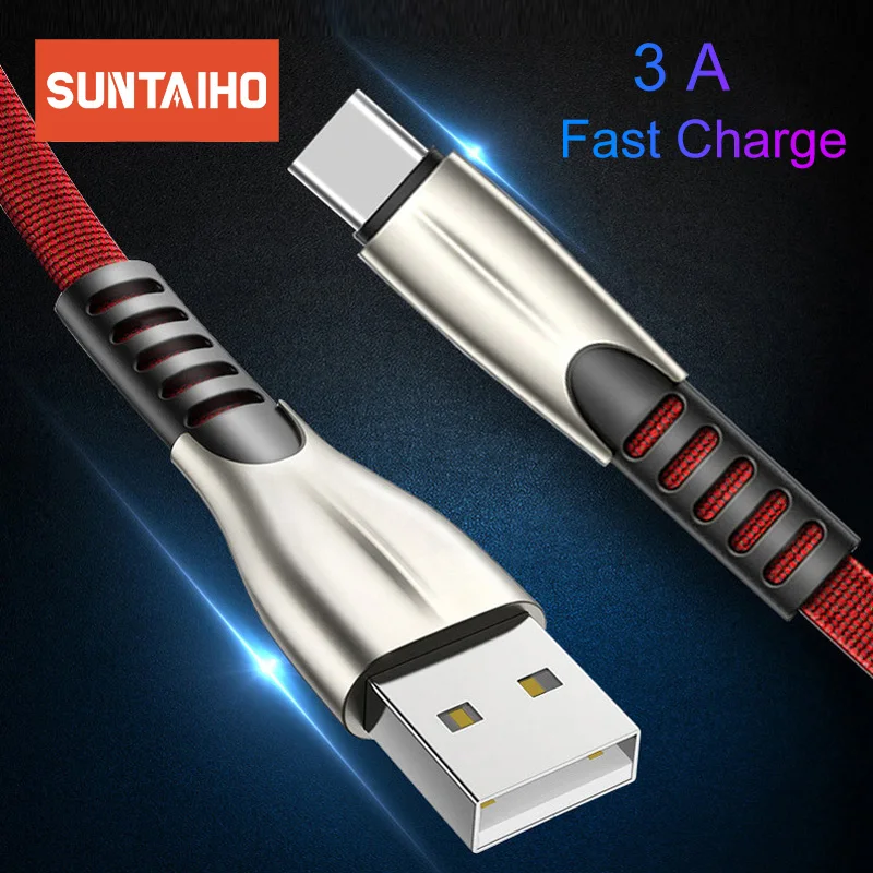 Suntaiho 3A USB Type C for Samsung Galaxy S10 S9 S8 Plus USB-C Mobile Phone Fast Charging Type-C Cable for xiaomi redmi note 7 Suntaiho 3A USB Type C for Samsung Galaxy S10 S9 S8 Plus USB-C Mobile Phone Fast Charging Type-C Cable for xiaomi redmi note 7