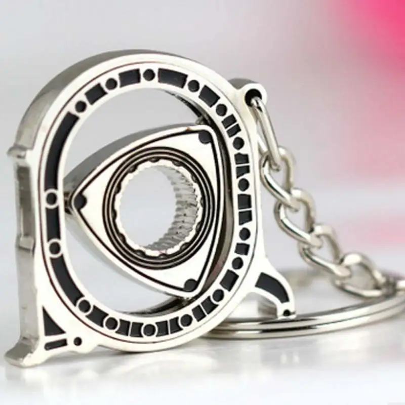 Spinning Rotor Keychain  Car Fans Favorite Auto Parts Model Engine Rotary Keyring Key Ring Chain Keychain Meticulous Exquisite ► Photo 1/6