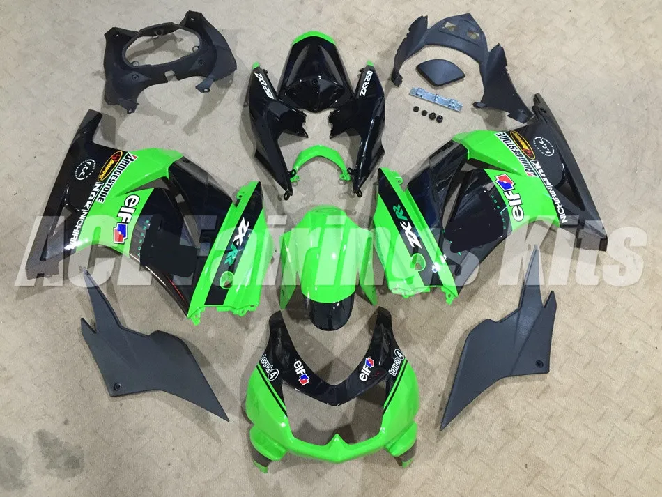 New Injection mold ABS Fairing kit for Kawasaki ninja250 2008-2014 EX250 250 2008 09 10 11 12 13 14 fairings nice green black New Injection mold ABS Fairing kit for Kawasaki ninja250 2008-2014 EX250 250 2008 09 10 11 12 13 14 fairings nice green black