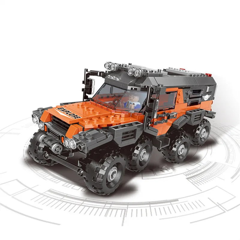 

529pcs Offroad Adventure Set Assembling Legoed Model Building Blocks Car Series Bricks Toys For Kids Educational Kids Gifts