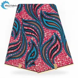Африканская восковая ткань красивый дизайн супер воск hollandais настоящая голландская восковая ткань высокого качества 6 ярдов/шт для