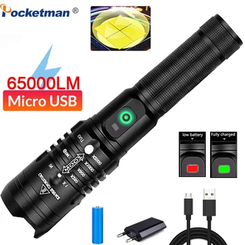 

6000lumens led flashlight Ultra Bright xhp50.2 most powerful usb torch Zoomable lantern 18650 Best Camping fishing hunting lamp