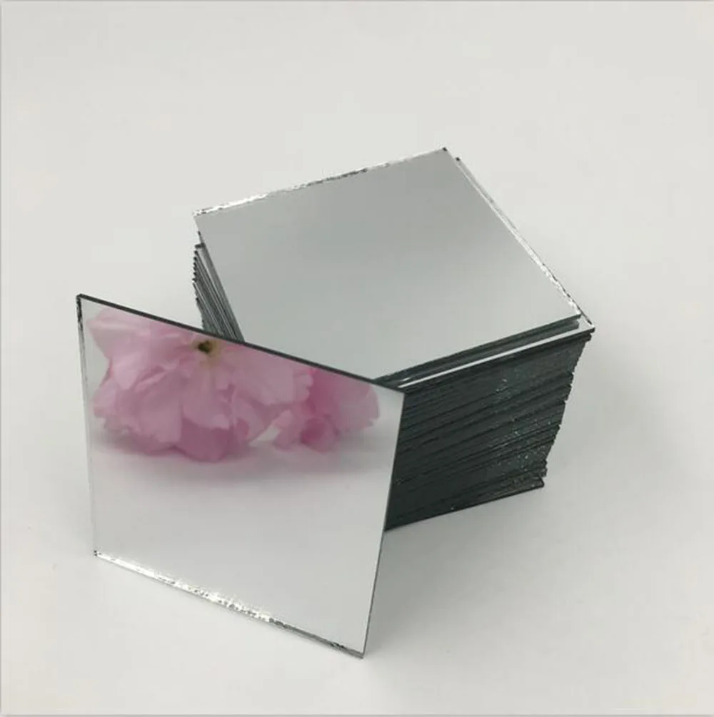 

A&S 20pcs/lot Decorative Rectangular Glass Mirror Tile