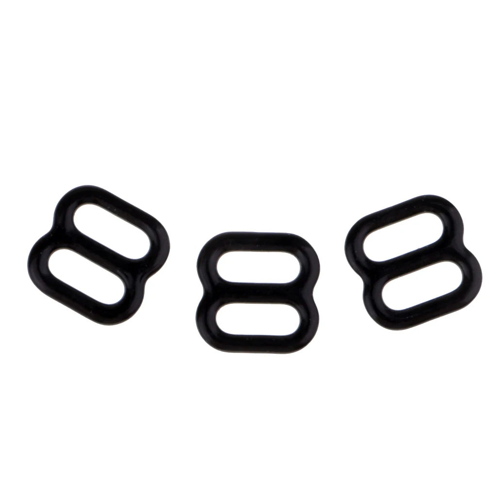 Phenovo 100Pcs Lingerie Bra Strap 8 Ring Sliders Adjuster for Corset Garter Bikini Undergarment Sewing Fastener
