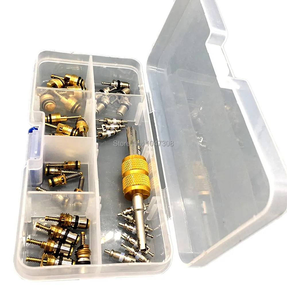 35pcs Automotive A/C Core Valve Assortment R12 R134A Air Conditioning