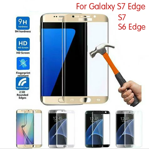 Для Samsung Galaxy S6 Edge S7 закаленное стекло 3D изогнутое полное покрытие защита экрана