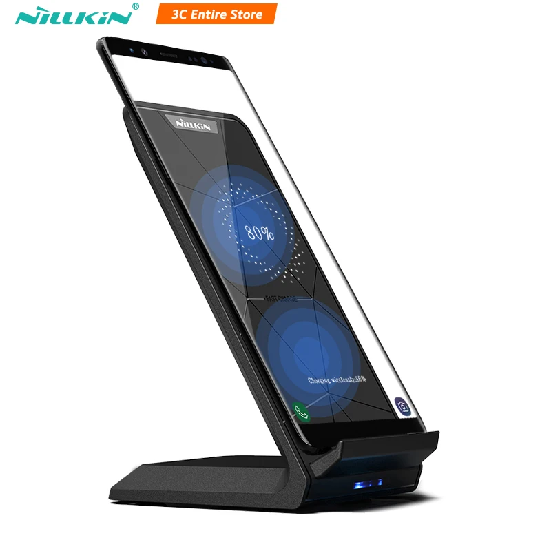 

NILLKIN Fast 10W Wireless Charger,Qi Fast Wireless Charging Pad Stand for iPhone XS/XR/X/8/8 Plus For Samsung Note 8/S8/S10/S10E