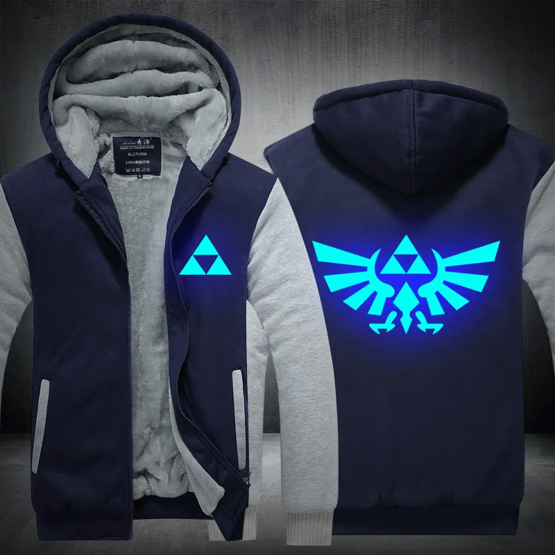 Fans Wear Sweatshirt The Legend of Zelda Zipper Hoodies Cosplay Costume Anime Gaming Unisex Winter Hoodie Casual Coat