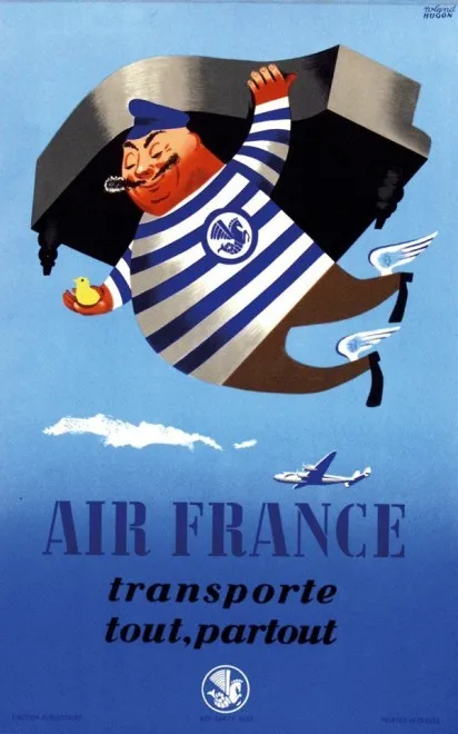 Transporte Tout Partout Air Франция Ретро стиль декоративная рамка Постер сделай сам