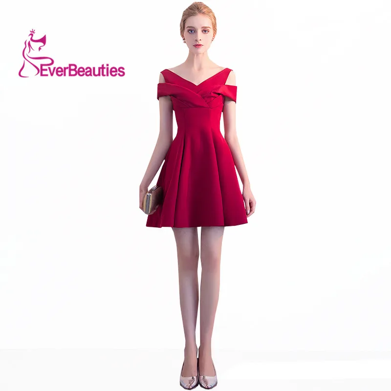 

Short Evening Dresses Sexy V-Neck Elegant Party Gowns Prom Vestidos Abendkleider Largos Para Bodas