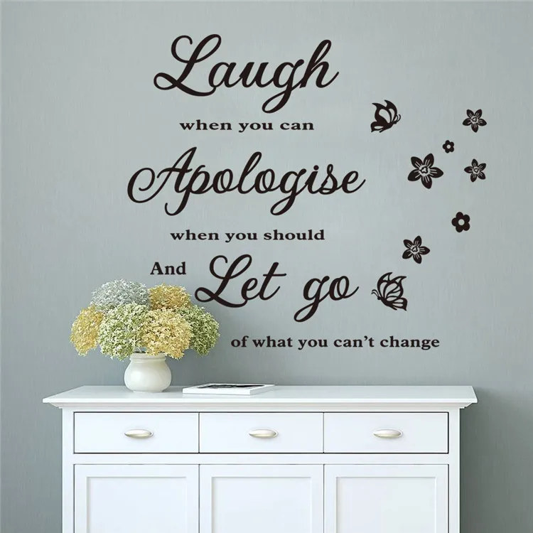 Let go what you can't change Art Wall sticker Quot...
