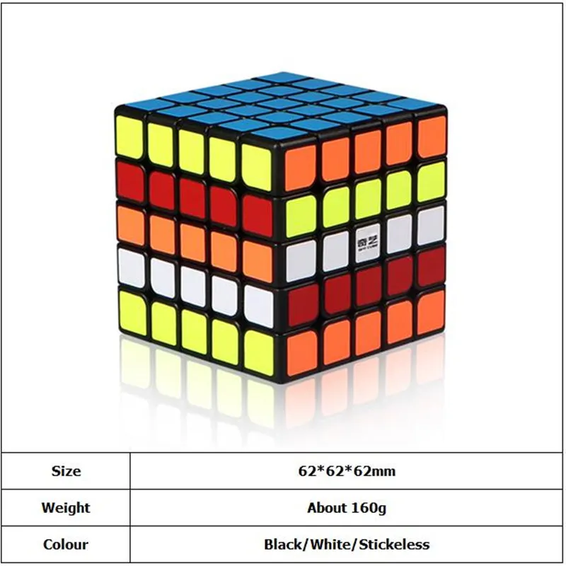 Нео Куб 5x5x5 Cubo Magico Qiyi Qizheng S волшебный куб 5x5 Stickerless Qizhengs кубический антистресс 5 на 5 игрушки для детей кубик рубика