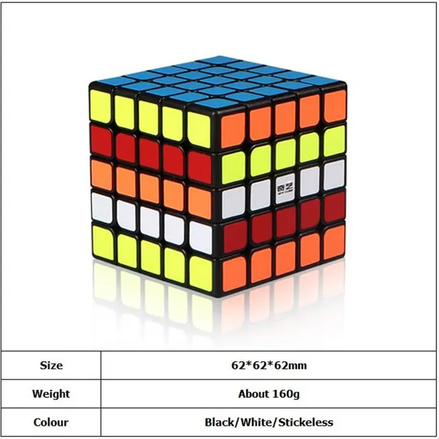 Neo Cube 5x5x5 Cubo Magico Qiyi Qizheng S Magic Cube 5x5 Stickerless Qizhengs cubic anti-stress 5 By 5 Toys For Children 6