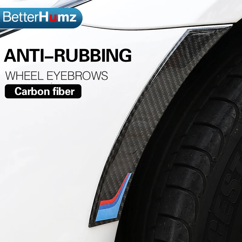 Carbon fiber Wheel Eyebrow Reflector Anti-Rub Bumper Strip Protector Sticker