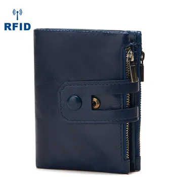 

Fashion Anti-magnetic Anti-transmission Frequency Identification RFID New Men's Wallet Card Bag Men Wallets and Purses 2019