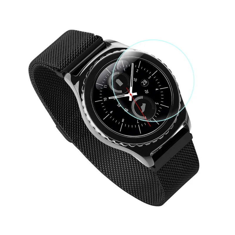 2 шт. круглые часы из закаленного стекла для наручных часов Rolex omega Samsung huawei пленка