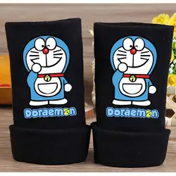 2017 Аниме Doraemon милые теплые хлопковые перчатки Половина Finger мультфильм печати Прихватки для мангала Варежки Унисекс Косплэй подарок Лидер