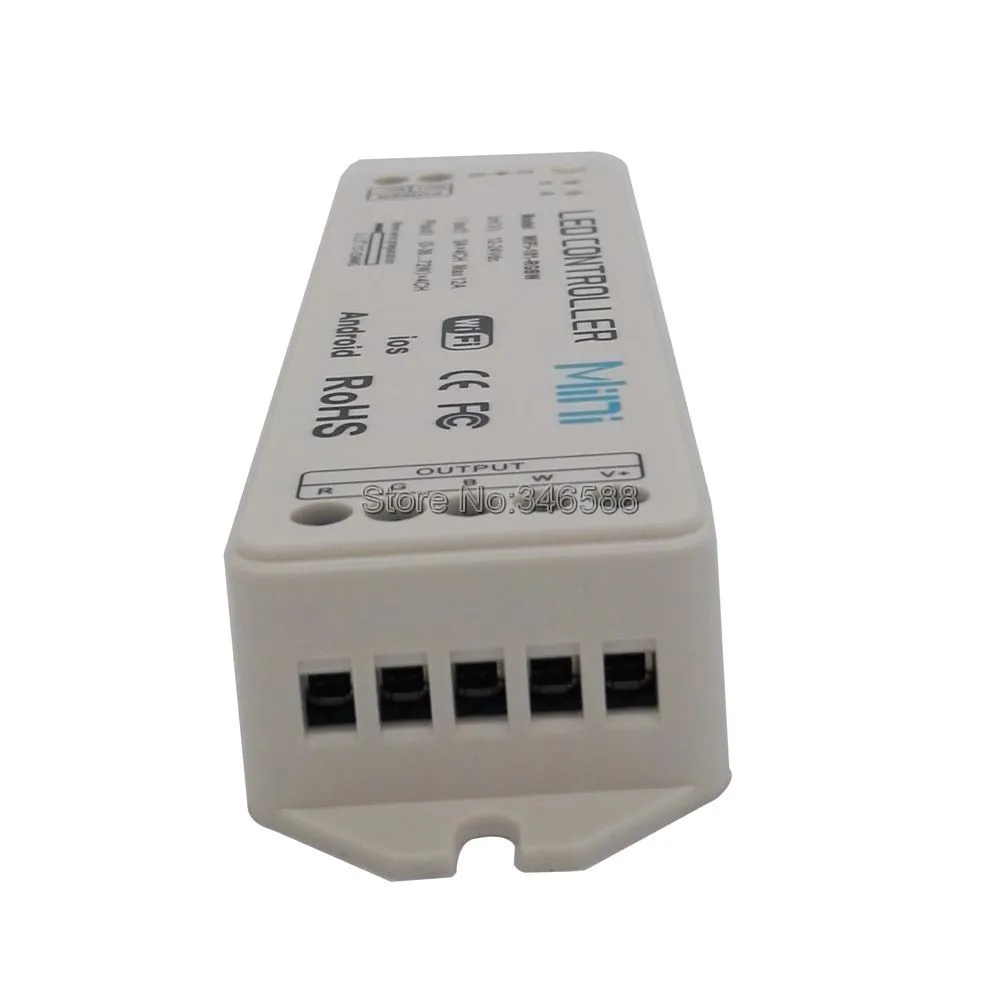 DC12V-24V 12a 4 канала мини-светодиодный контроллер Wi-Fi с музыкой Функция для rgb или RGBW Светодиодные ленты Поддержка Ipad Android IOS телефон