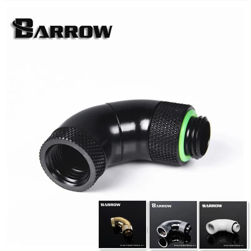 

Barrow G1/4" White Black Silver Three Rotary 90-Degree 360 degree rotatable IG1/4" Extender water cooling fittings TSWT903-V1