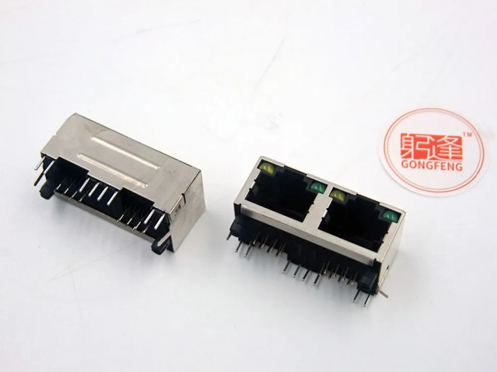 novos conectores de terminal rj45 1x2 com 01