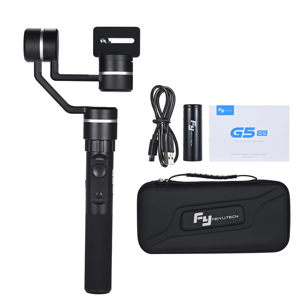 FeiyuTech G5 GS 3-Axis Single ручной шарнирный стабилизатор для камеры GoPro с защитой от брызг покадровой для sony AS50/FDR-X3000/AS300 экшн-камер