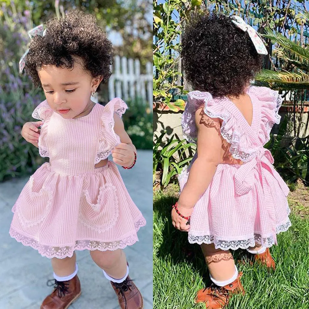 

Toddler Girls Princess Party Dress Kids Dresses For Girls Clothes Kids Girls Princess Summer Lace Backless Tutu Wedding Dress