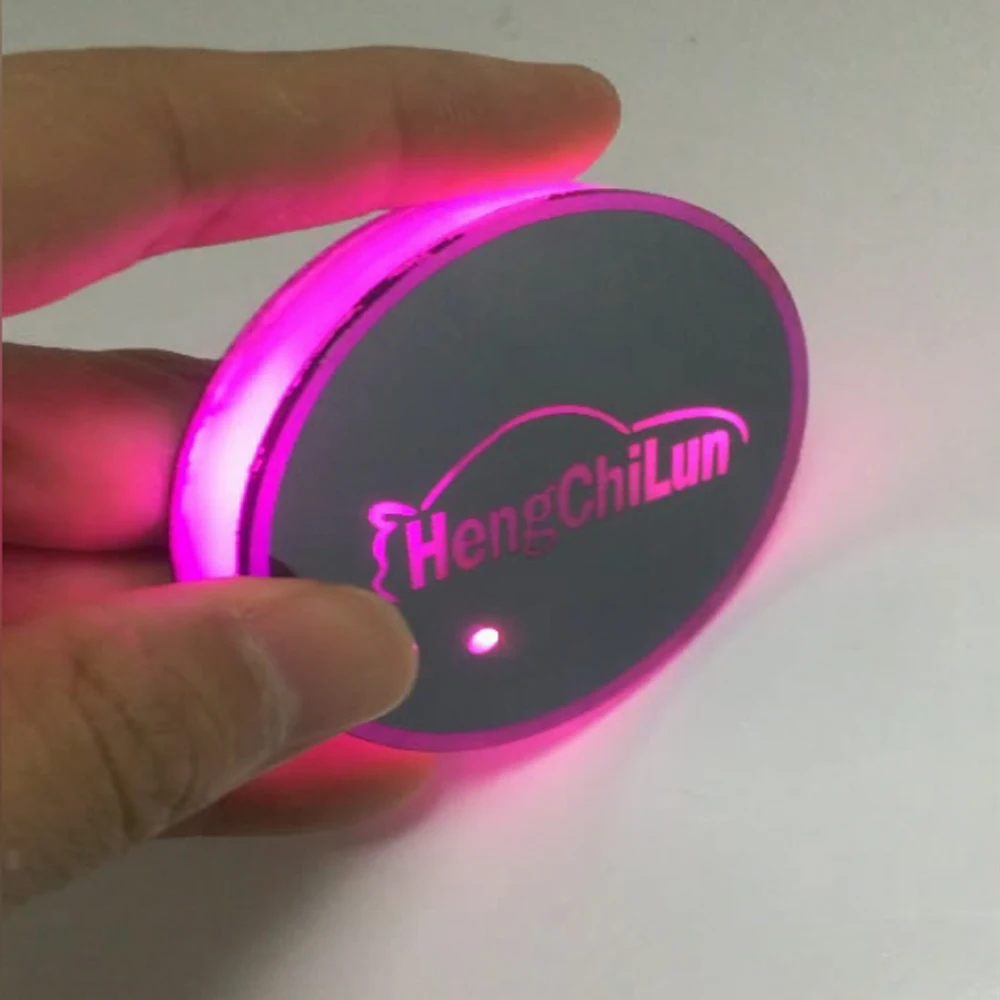 

7 Color RGB LED Car Cup Pad Mat Car Cup Bottle Drinks Holder Pad For Ford Focus Fiesta ST Golf 5 Passat B6 Alfa Romeo 159 E39