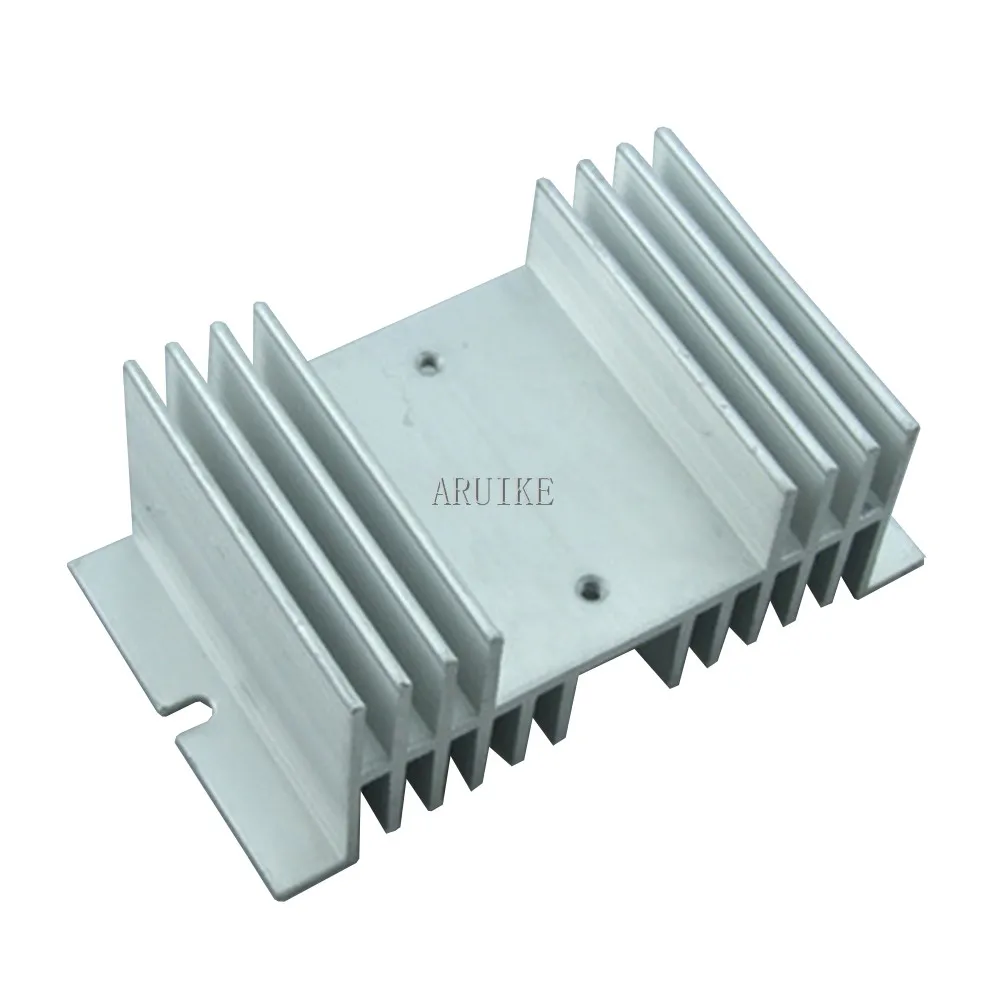 

1pc Single W shape Aluminum Phase Solid State Relay SSR Heat Sink Small Type Dissipation 10A to 100A radiator 70*125*50