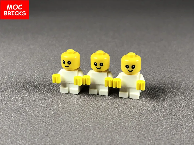 9 шт./лот кубики Moc DIY Детские/младенческие белые тела с желтыми руками подходят с cty668 строительные блоки куклы игрушки для детей Подарки