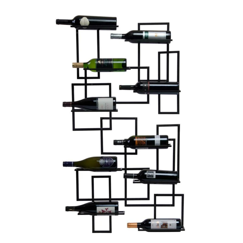 10 bottle metal wine rack