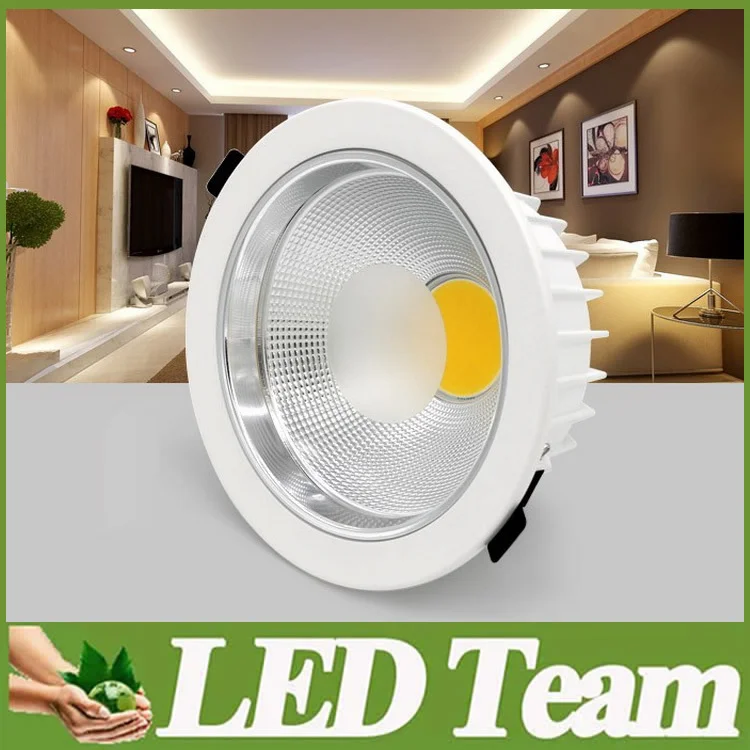 7W 9W 12W 15W 20W 30W Dimmable COB Led Downlights For Kitchen Bathroom