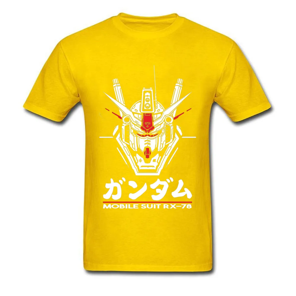 RX 78 Gundam футболки для мужчин отличная футболка мужская хлопковая черная футболка Gundam футболка Япония Harajuku уличная одежда Geek RX-78 костюм - Цвет: Yellow