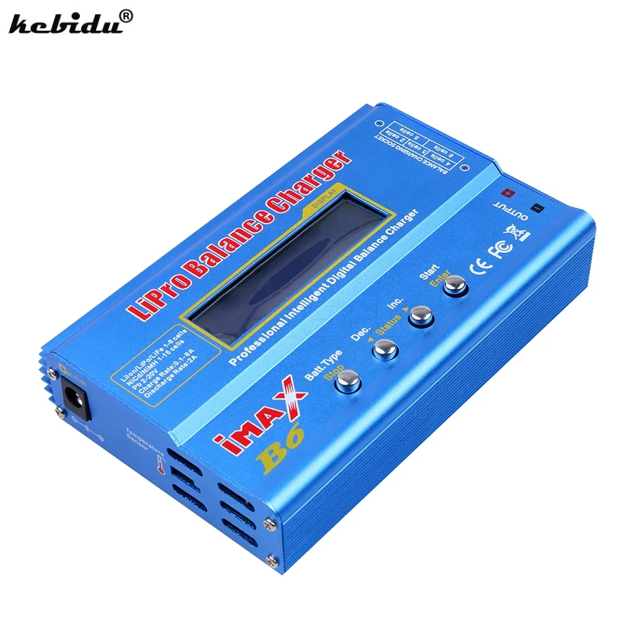 

kebidu New Digital Charger for NiMH NiCd Battery 60W Max iMAX B6 Lipro NiMh Li-ion Ni-Cd RC Battery Balance High quality