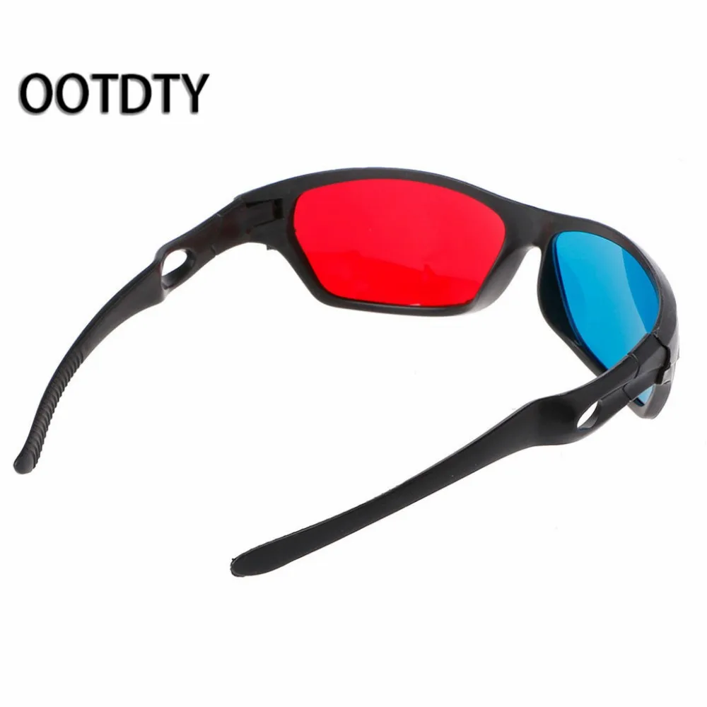 Universal White Frame Red Blue Anaglyph 3D Glasses For Movie Game DVD Video TV