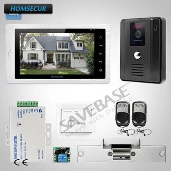 

HOMSECUR 7inch Wired Video Door Entry Phone Call System with Black Camera + Vandal-proof design and Waterproof Cover