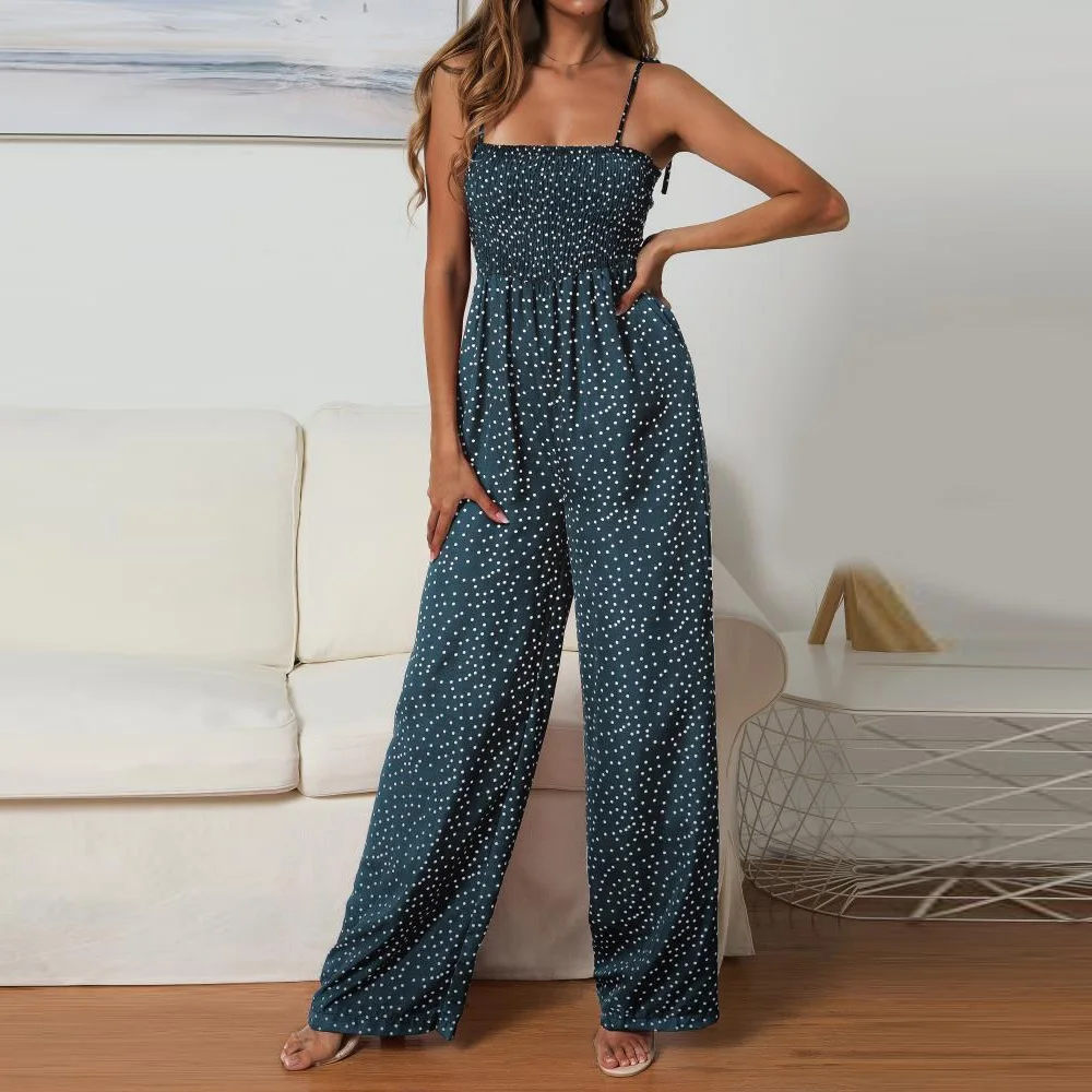 

Women Jumpsuit Ladies Beach Sleeveless Fashion Romper Spaghetti Strap Boho