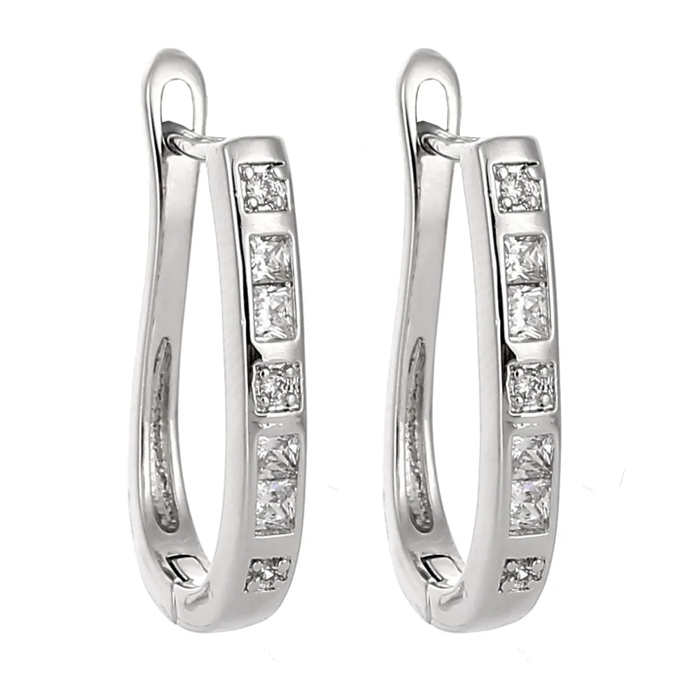 

Fashion Round shape Exquisite Solid Pierced Crystal Rhinestone Hollow Earrings Pierced Ear Stud Earrings EH1027