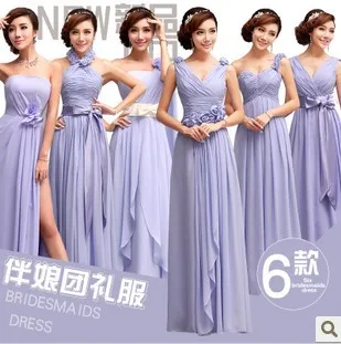 Princess Purple Chiffon Bridesmaid Dresses Women 2017 New Long Princess Purple Chiffon Bridesmaid Dresses Women 2017 New Long Dress Flower Belt Tel Whoele 6 Style In From