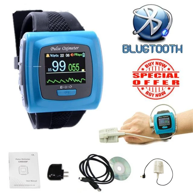 CE FDA Bluetooth Wrist Pulse Oximeter wearable Daily and Overnight