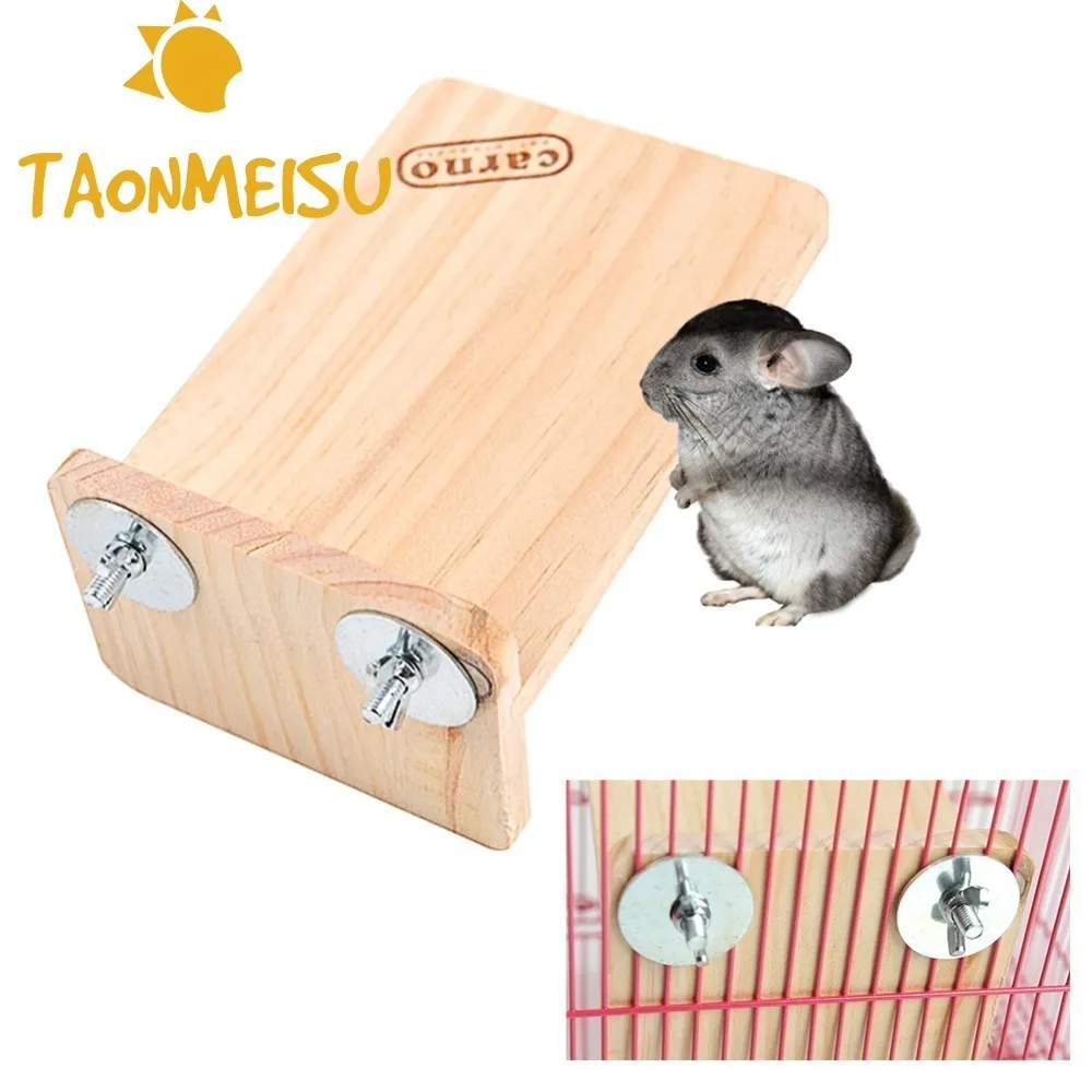 

Hamster Squirrel Springboard Wooden Platform for chinchilla Guinea pig Squirrel Totoro Parrot Jumping Small Pet Toys supply