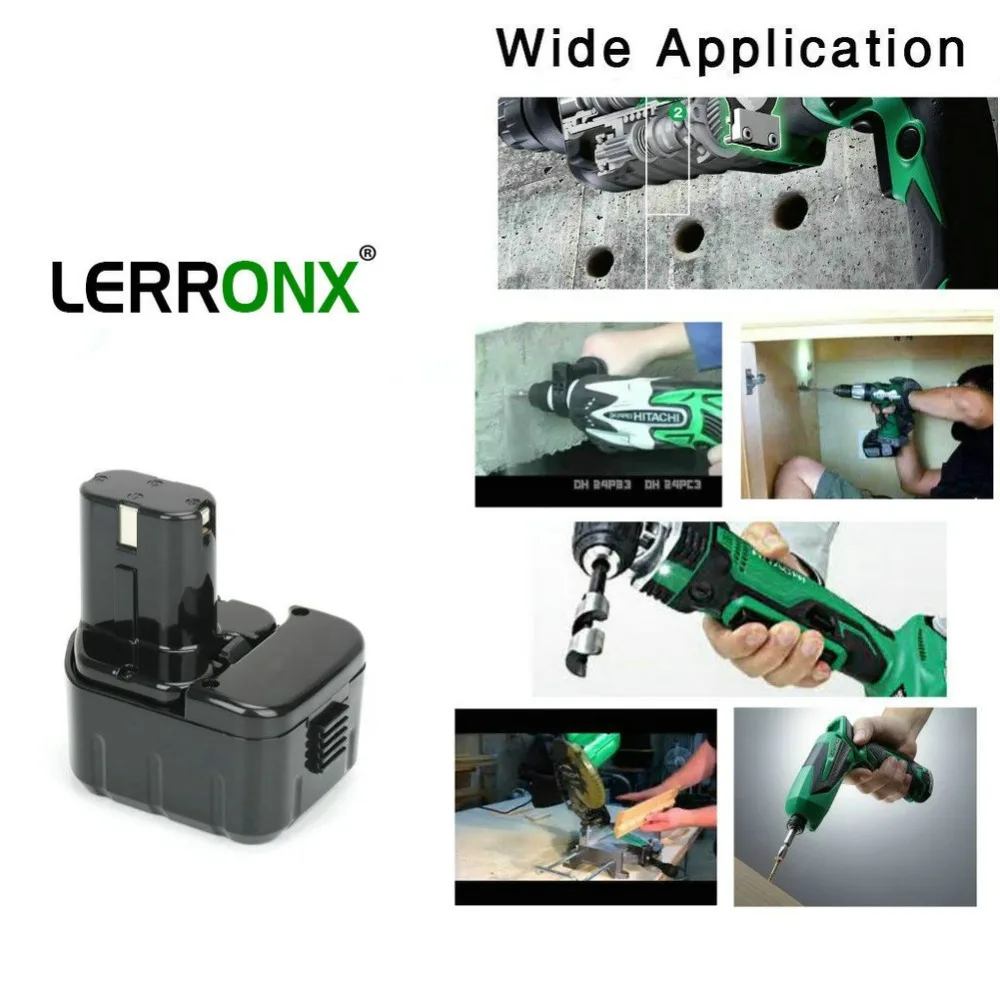 LERRONX 12 в 2000 мАч Ni-CD сменная аккумуляторная батарея для Hitachi power Tool nicd bateria EB1212S EB1214S EB1220HS EB1230X