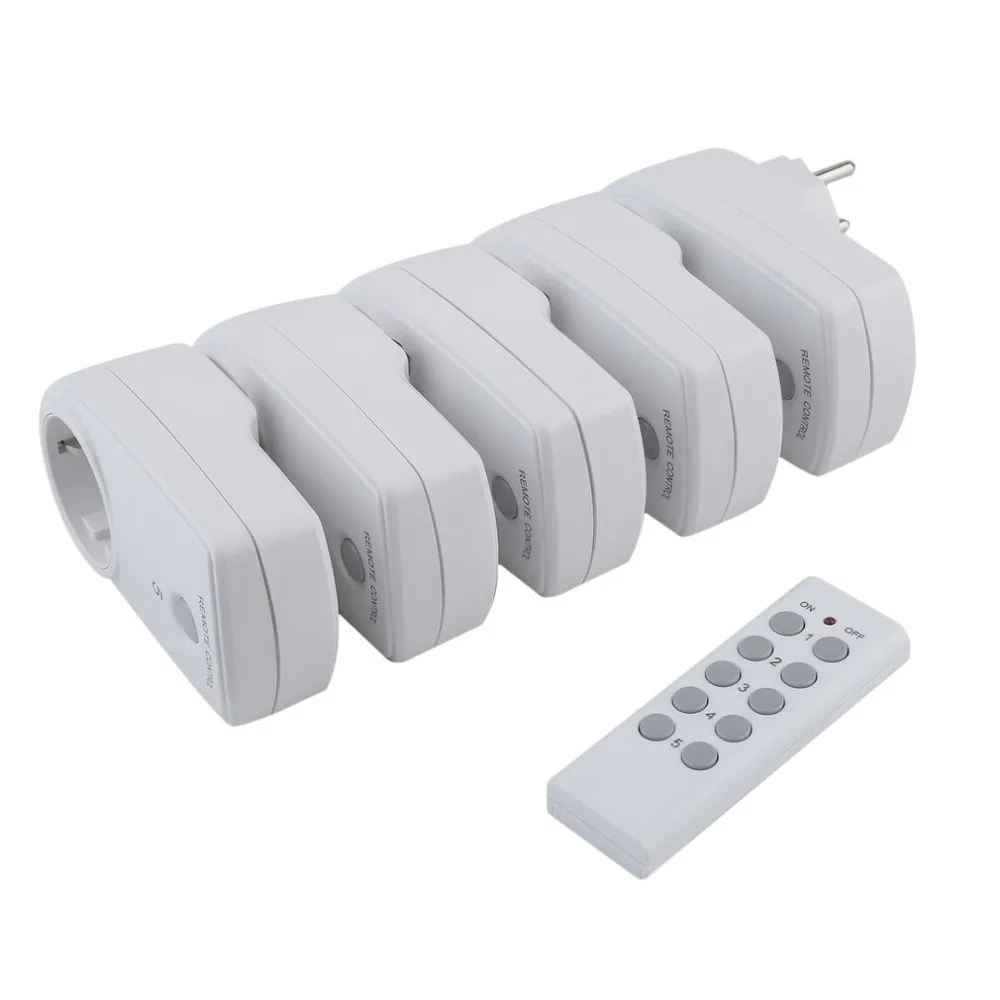 

5PCS/SET Remote Timer Germany Plugs Sockets Outlets With Controller For Household Appliances Smart Home Device EU Plug