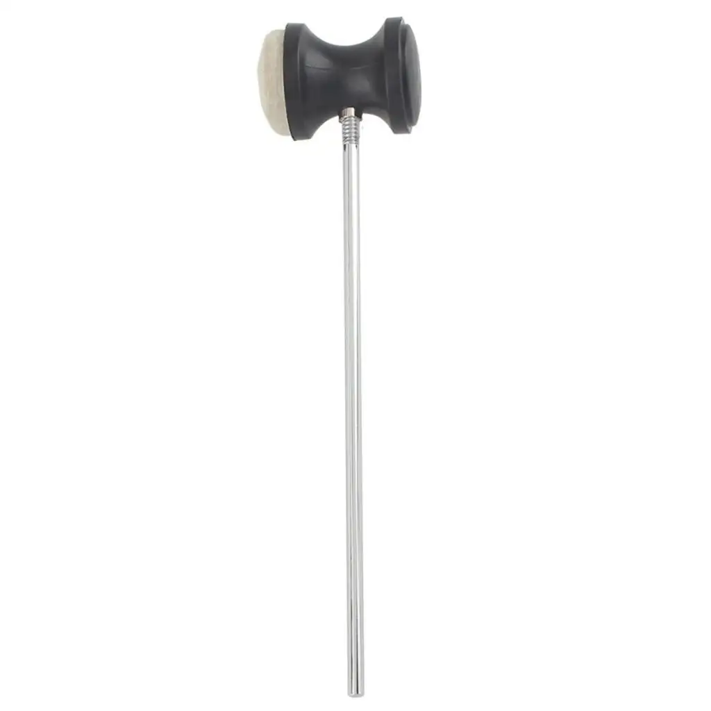 2 Pieces Stainless Steel Drum Pedal Beater Mallet with Adjustable Hammer Head for Jazz Drum Accessory
