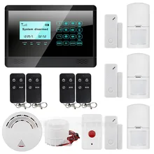 DIYSECUR 433 MHz Sensor Wireless GSM SMS TEXT Home House Alarm System LCD Screen House Intruder Voice 850/900/1800/1900MHz