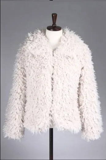 Новые зимние модные мужские искусственной овечьей шерсти Меховые пальто черный и белый с отложным воротником пальто теплая дутая куртка повседневная куртка
